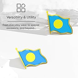 Palau Flag Lapel Pin - Enamel Metal National Badge
