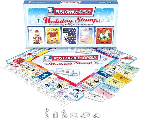 Amazon Com Post Office Opoly The Holiday Stamps Edition Toys Games