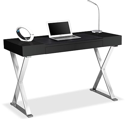 Centurion Supports Adonis Gloss Walnut And Matte Black Legs Ergonomic Home Office Luxury Computer Desk Home Office Furniture Desks Workstations