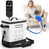 ONLYCARE Cold Therapy Ice Machine 2.0 w/Programmable Timer &amp; Quiet Pump | Cryotherapy Machine Knee Surgery Recovery System w/ 10.6" x 11.4" Compression Pad for Knee, Thigh &amp; Calf