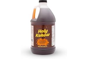 Holy Kakow Organic Caramel Sauce - Caramel Sauce for Coffee, Caramel Drizzle, Vegan Caramel Sauce, Keto Caramel Sauce for Ice Cream, Dairy-Free Caramel Sauce, Gluten-Free, Allergen-Free - 64 Oz