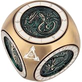 Haxtec Spinner DND Dice, 7-in-1 Metal D&amp;D Cube Fidget Dice Set | Dungeons and Dragons for Tabletop Games, Goblins Dragon Pattern, Multi-Functional 6 Side, Unique Gifts for RPG Players