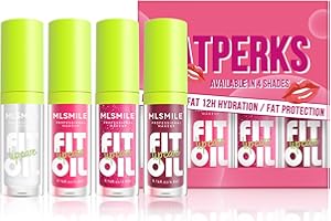 CHARM KISS 4 Colors Lip Oil Lip Glaze,Fat Lip Oil Big Brush Head Hydrating Lip Glow Oil,Shiny Transparent Lip Gloss Plumping,Long Lasting Nourishing Non-sticky Fresh Clear Smooth Lip Care-A