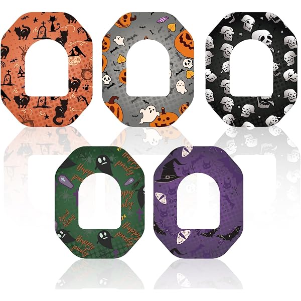 25pcs Waterproof Adhesive Overpatches For Omnipod 5 & Dash | CGM Sensor Patches, Day Of The Dead Design, Non-Fraying & Sweat-Proof - View #2