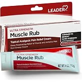 Leader Muscle Rub - Fast-Acting, Deep Penetrating Relief for Sore Muscles and Joints, Minor Arthritis and Back Pain Relief, Non-Greasy Formula Topical Analgesic, Camphor, Menthol &amp; Methyl Salic