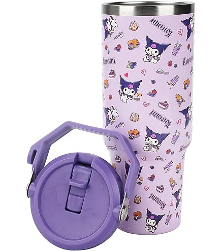 Paladone Kuromi paarse mok, officieel gelicentieerde Sanrio Hello Kitty & Friends 400 ml grote keramische koffiekop voor thee en warme chocolademelk, Kawaii cadeau voor meisjes, vrouwen, tieners
