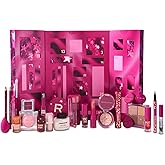 Revolution Makeup Advent Calendar, 24-Piece Beauty Gift Set for Lips, Eyes, & Face, Features Essential Cosmetics & Tools, Vegan & Cruelty-Free