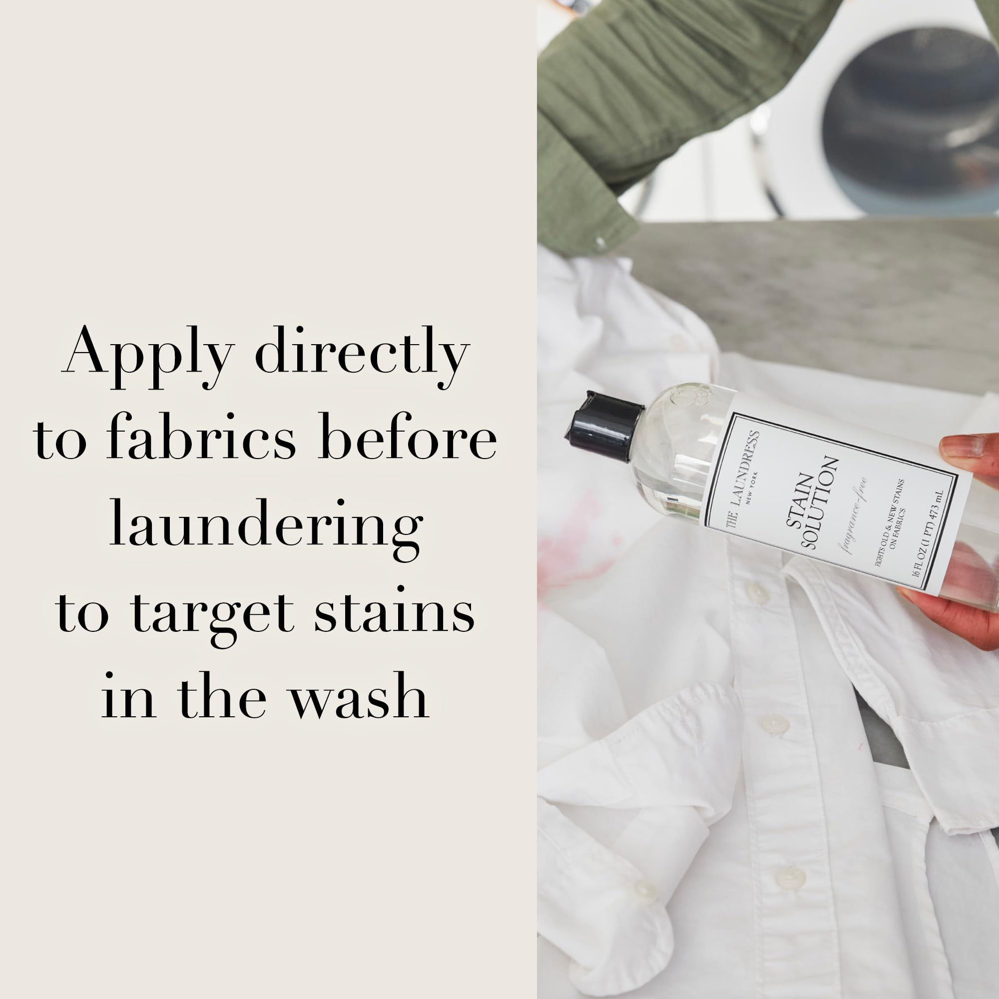 The Laundress The Laundress Stain Solution, Laundry Stain Treatment, Stain Remover for Makeup, Red Wine, Coffee, Grass, & More, 16 Fl Oz
