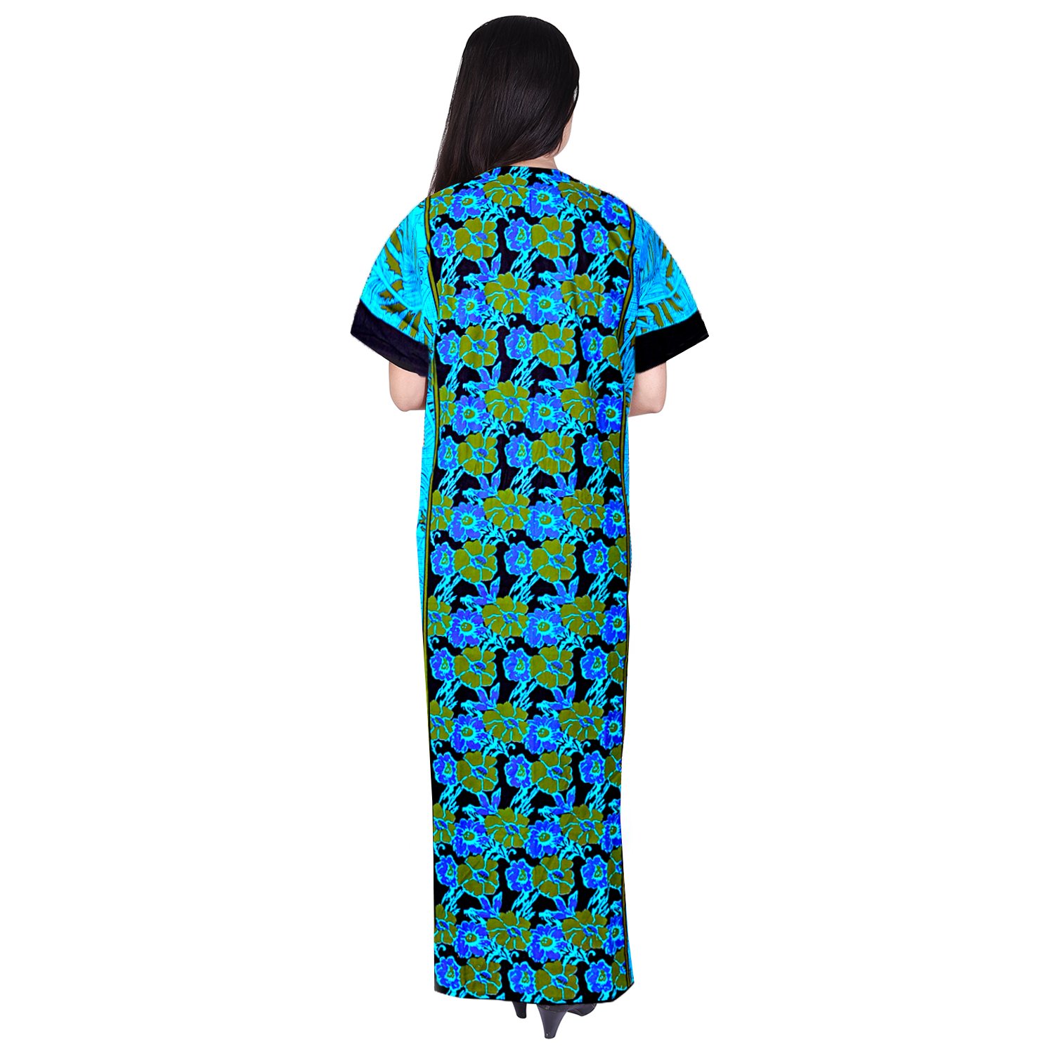 jwf women's cotton nighty free size (pack of 2 pcs)