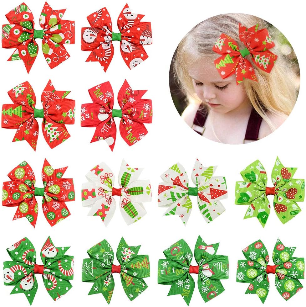 baby girl christmas bow