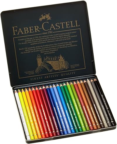 Faber-Castell Polychromos Colour Pencil Tin 24 Multicoloured