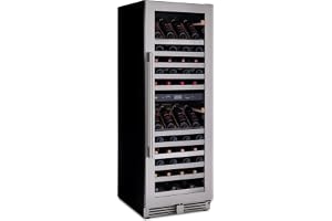 NewAir ESTATE Wine Fridge Dual Zone 160 Bottle Capacity, Premium 24 inch Refrigerator with Display Shelves for Wines, Professional Built-in/Freestanding Wine Cellars in Seamless Stainless Steel