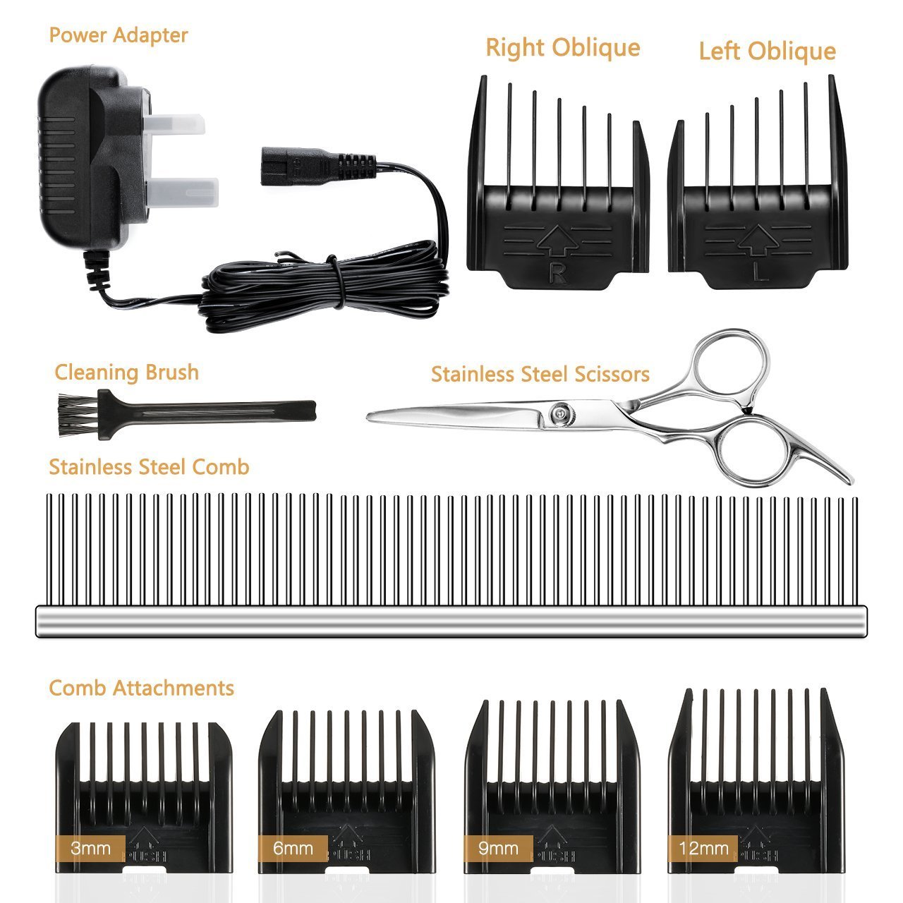 Dog Clippers, OMORC Low Noise Pet Clippers Rechargeable Cordless Dog