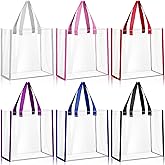 BBTO 6 Pcs Clear Tote Bag Stadium Approved Plastic Hand Bag