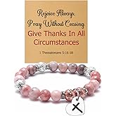 Religious Gift for Women Christian Bracelets with Gifts Cards Inspirational Gifts for Women Sister Daughter Friends Coworkers Motivational Bible Verse Beaded Bracelet Christian Jewelry Faith Gift