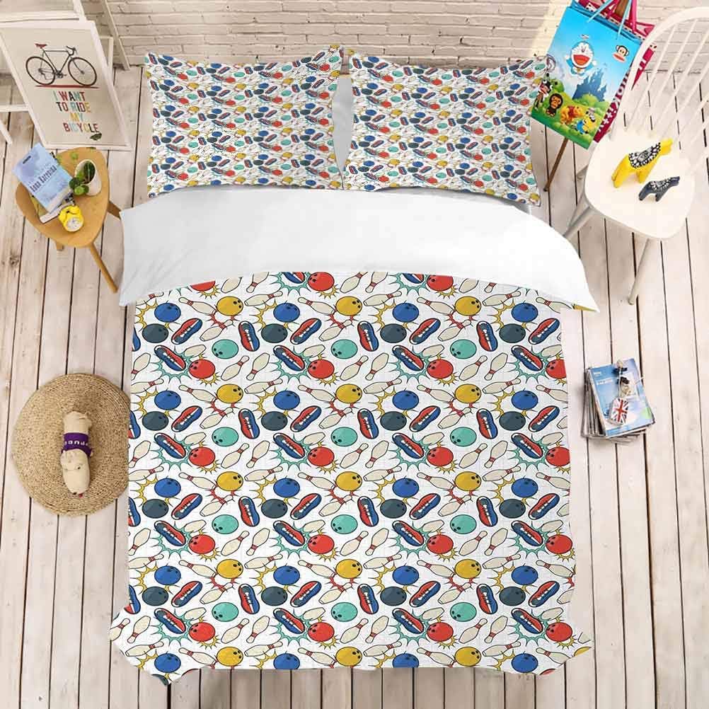 Quilt Reversible 3 Piece Comforter Quilt Cover With Zipper Closure