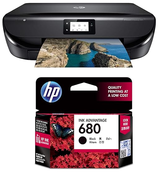 Hp Deskjet 5075 All In One Ink Advantage Wireless Colour Printer With Duplex Printing Hp 680 Ink Advantage Cartridge Black Amazon In Computers Accessories