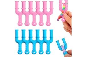 Asofelk 10 Pack Y-Shaped Mini Loom Tool, Plastic Slingshot Hook for Making Rubber Band Bracelets Mini Loom Tool & Easy-to-Use Plastic Hooks for Rainbow