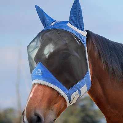 Harrison Howard CareMaster Pro Luminous Fleece Fly Mask Aquamarine L