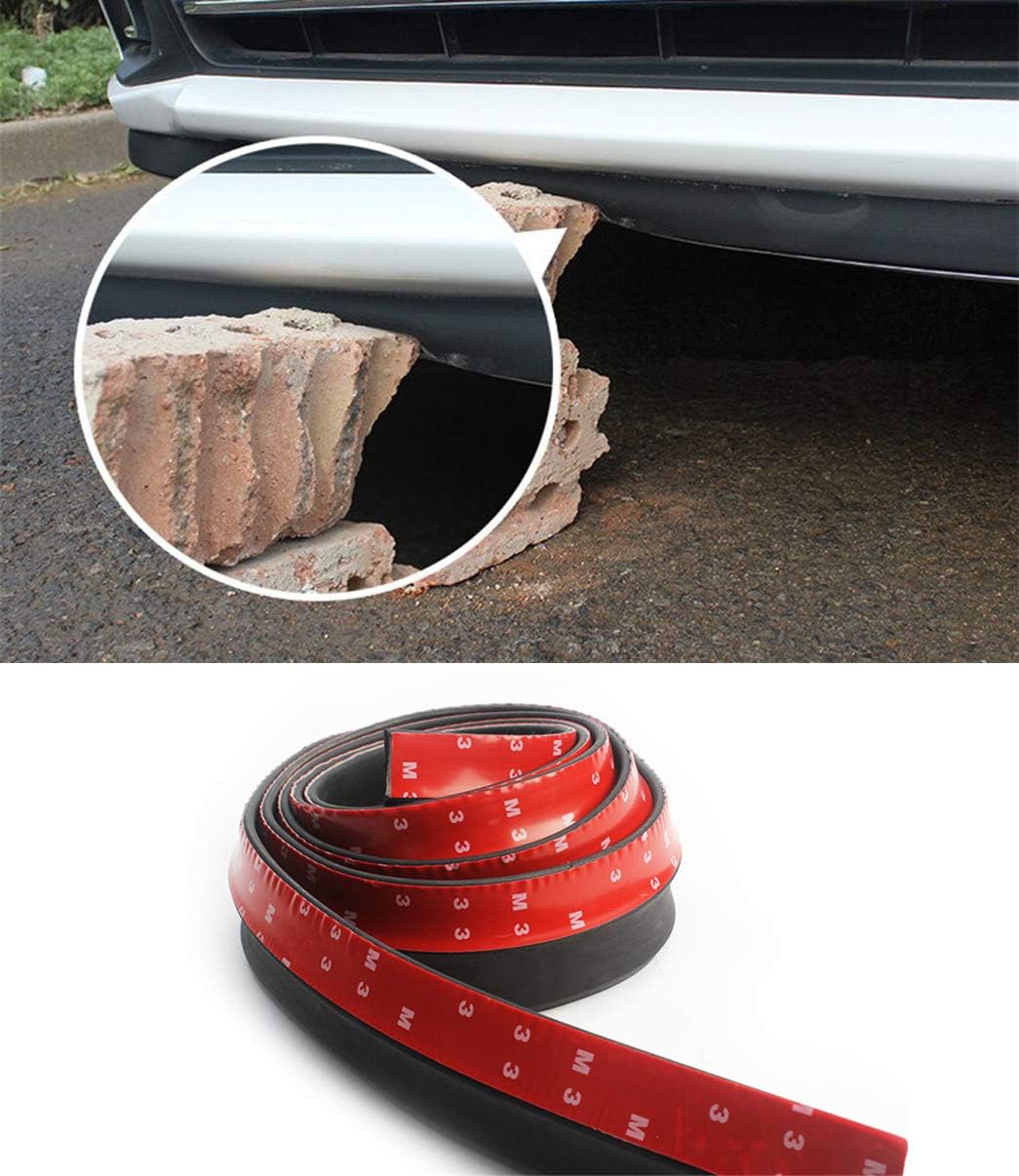 Roy Samurai Bumper Protector Lip Side Edge Rubber Sports Skirt Spoiler Cars Carbon Black for Tata