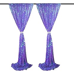 JYFLZQ Lavender Payette Mermaid Sequin Backdrop