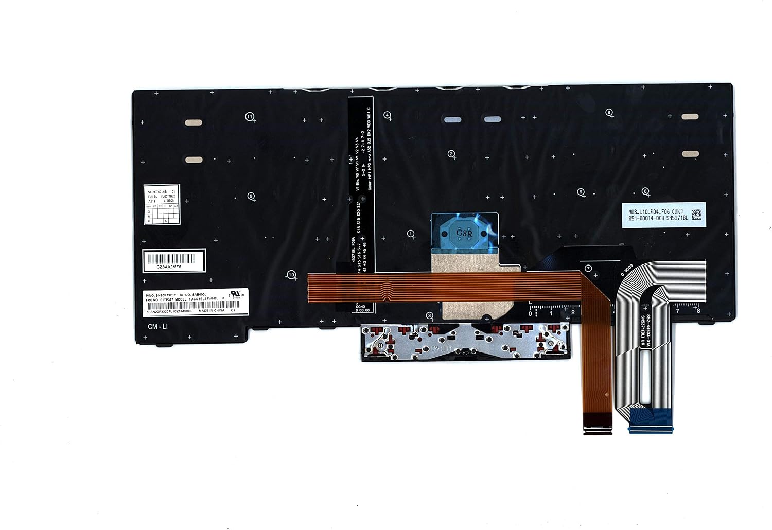 replacement Lenovo T480s black, IT backlit keyboard for Lenovo Thinkpad T480s, T490, E490, L480, L490, L380, L390, L380 Yoga - Image 3