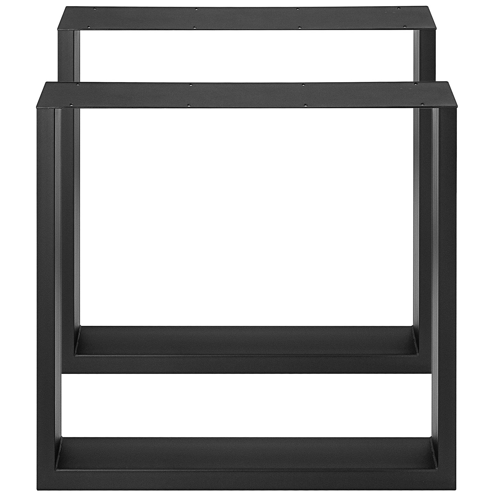 VEVOR Set of 2 Steel Table Legs 28”x24” Dining Table Legs 28”Height 24”Wide Office Table Legs Computer Desk Legs Steel Bench Legs Country Style Table Legs DIY Furniture Legs (Square Shape/B)