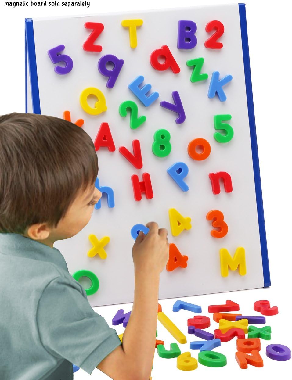 EduKid Toys 72 Magnetic Letters & Numbers (Tote) 1.25" - 1.75": Toys & Games