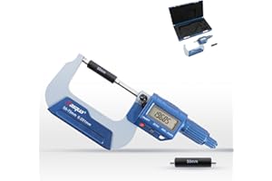 Dasqua Precision Professional 2-3'' Digital Outside Micrometer with Carbide Tip Measuring Tool Metric/inch Conversion