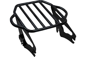 NOVALLA Detachable Stealth Luggage Rack Compatible for Harley Touring Street Glide Road King Electra Glide 2009-later (King Size-Black)