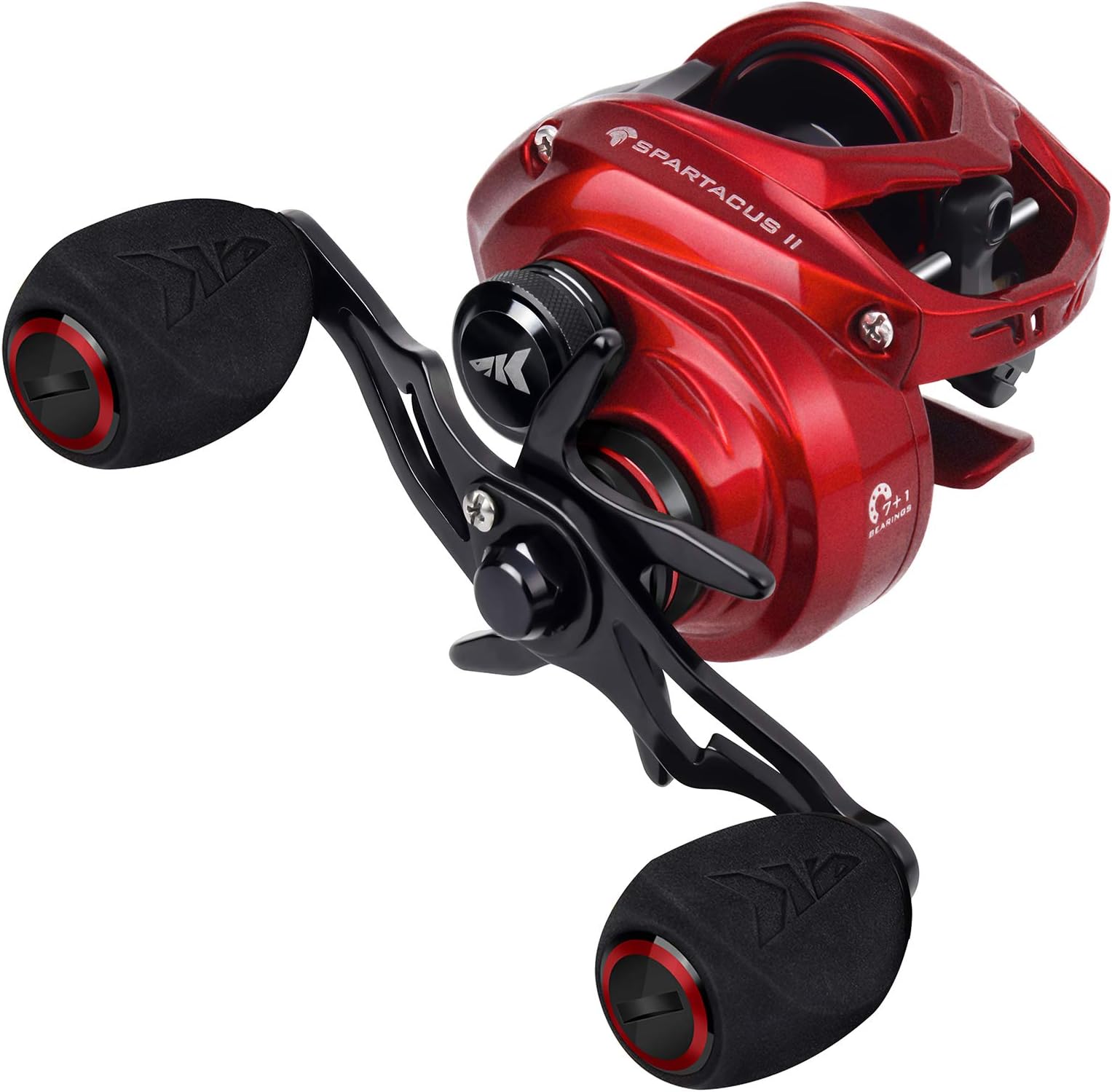 KastKing Spartacus I & II Baitcasting Fishing Reel Ultra Smooth 17.6 LB Carbon Fiber Drag, 6.3:1/7.2:1 Gear Ratio, Palm Perfect Lower Profile Design