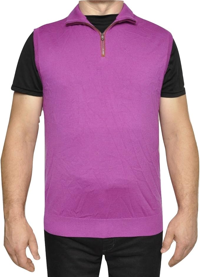 Polo Ralph Lauren Golf Merino Wool Half Zip Mockneck Vest Sweater at Amazon Menâs Clothing store