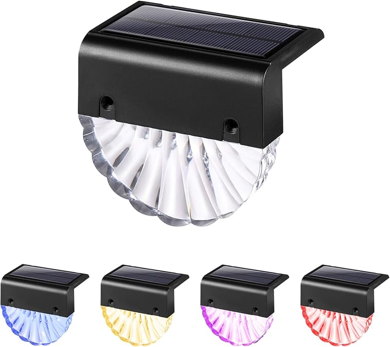 Uonlytech Luces solares para cubierta al aire libre, cambio de color