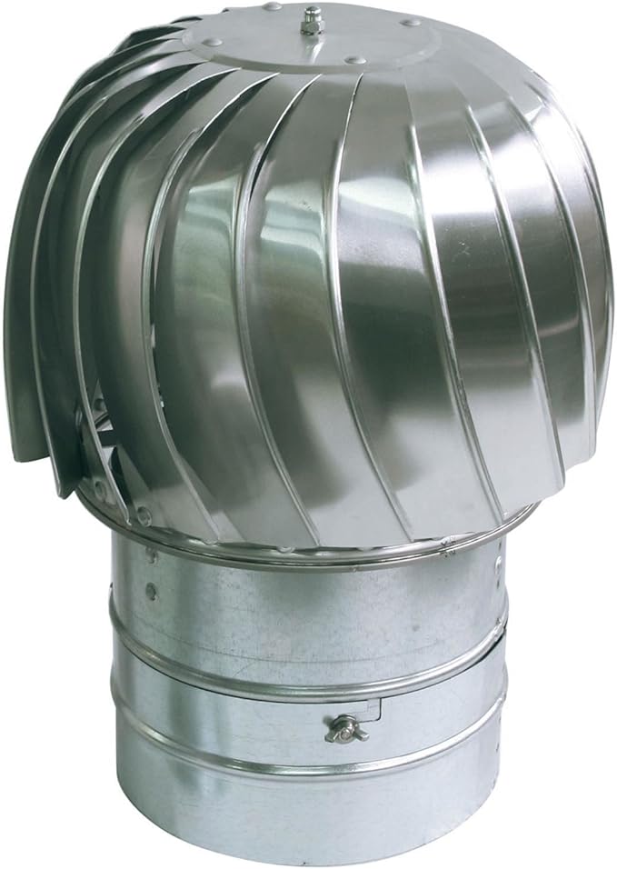 Standard Spinning Chimney Cowl Spinner Aluminum Downdraught Ventilation