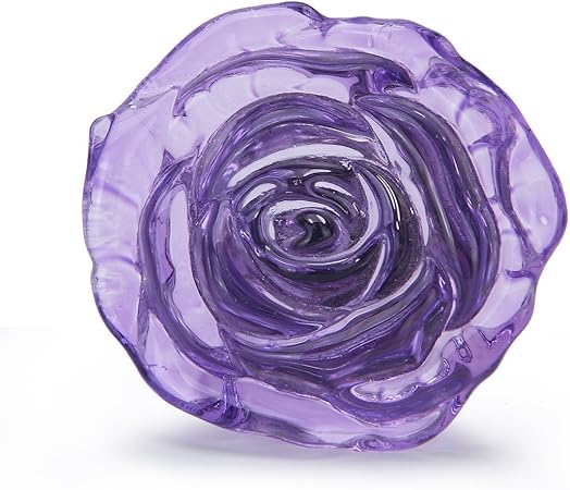 Amazon Com Drawer Knobs 12 Pack Puqu 50mm Rose Shaped Purple