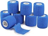 ANAMPION 8 Rolls Self Adhesive Bandage 5cm x 4.5m Cohesive Tape Blue view 1