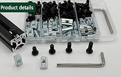 80 pcs M6 T Nut Screws Kit for 1010 1020 Aluminum