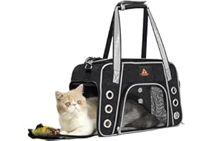 Lifeand Cat Carrier for Large and Medium Cats Under 18lb, Collapsible Soft Sided Pet Carrier, Dog Carrier, Airline Approved for Cats, Small Dogs, Kitten, Pet Privacy Protection Travel Carrier