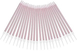 24 Count Metallic Birthday Candles Slow Burning Happy Birthday Cake Candles Long Thin Cake Cupcake Candle in Holders for Luck