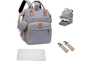 Axcone Baby Diaper Bag Backpack with Changing Pads mommy Bags Boys Girl Unisex Multifunction Travel Baby