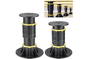 Aiuuee 2 Pcs Adjustable Bed Frame Support Legs, Center Support for Bed Frame, Bed Center Slat Heavy Support Leg, Bed Support Reinforcement Parts for King Queen Bed, Furniture (8.66"-14.17")