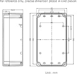 Therlan Waterproof ABS Junction Project Box IP65 158x90x60mm Grey White view 5