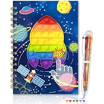 Journal Pop Girls avec verrou et stylo à encre invisible à double extrémité, 19,1 x 13,7 cm, 160 pages lignées, journal fidget licorne pour filles, ensemble carnet secret avec stylo, cadeaux