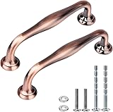 WEAVERBIRD 2 Pack Cabinet Handles Red Copper