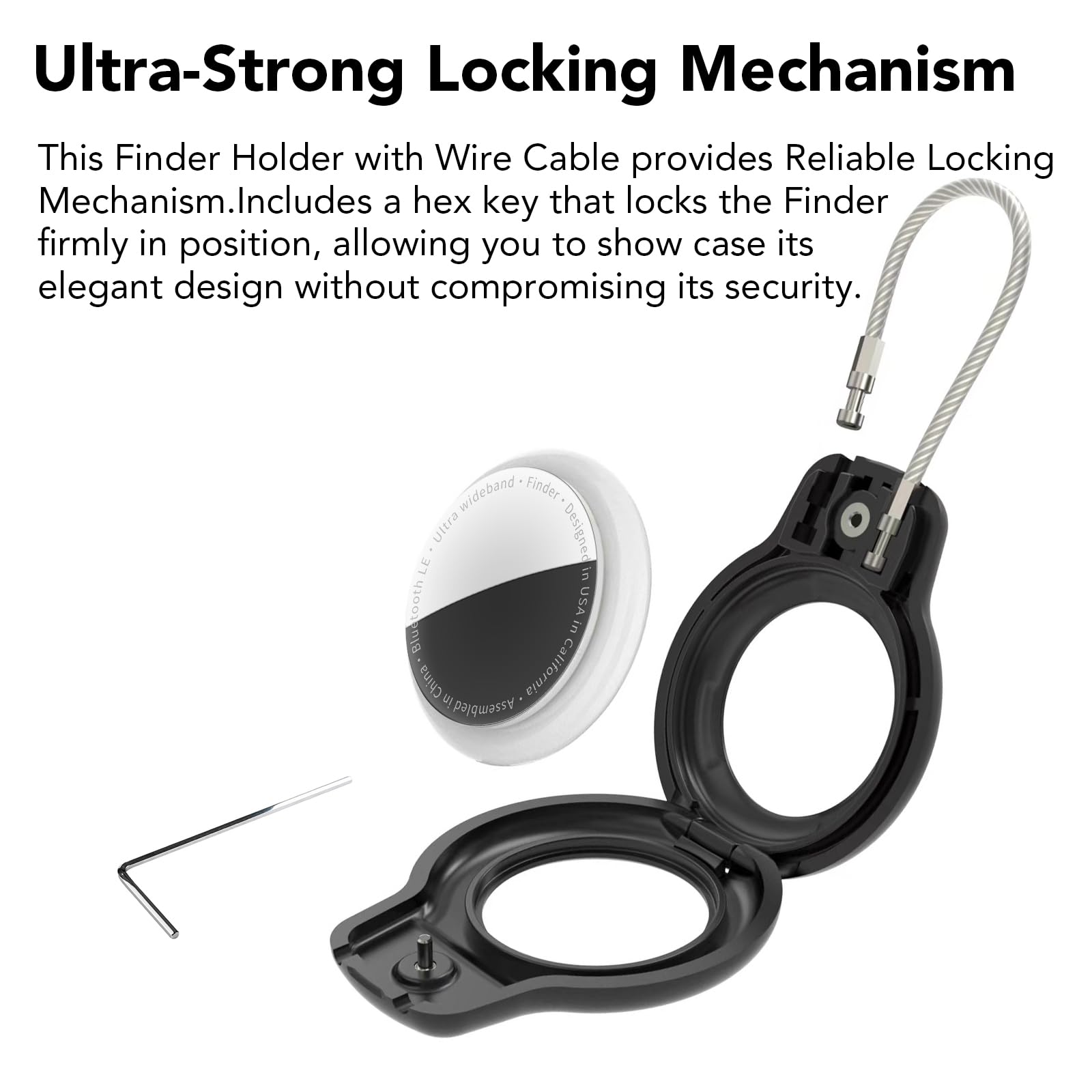 SPGUARD 4 Stück AirTag Hülle(1 st/2nd Generation) Kompatibel mit Apple AirTag Schlüsselanhänger, Air Tag Anhänger Secure Halter mit Kabel, AirTags Lock Case für Schlüssel, Gepäck, Rucksäcke & mehr 2