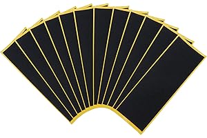 RACOFSB 0.5mm Thickness Fingerboard Foam Grip Tape 12 Pcs, Finger Skateboard Griptape 40mmX110mm (12)