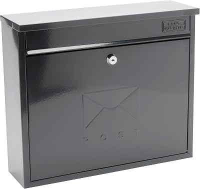 Burg-Wächter MB02A Anthracite Wall Mounted Post Box 36x31x10cm RAL7016