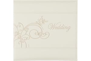 Pioneer Photo Albums 12 x 12-Inch Postbound Embroidered Scroll and Wedding Sewn Leatherette Cover Memory Book, Ivory