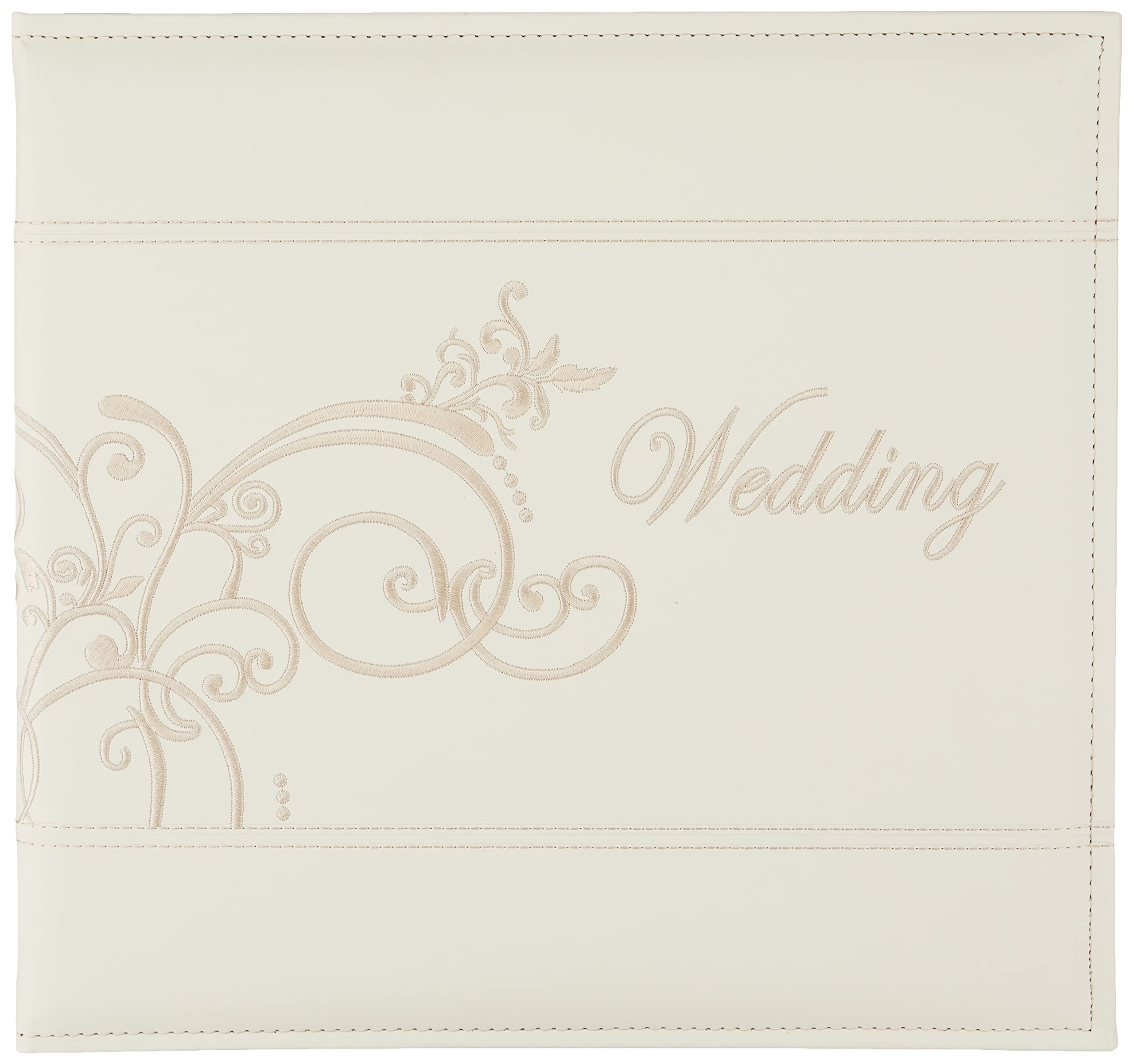 Pioneer 12" x 12" Scrapbook Wedding Album Creamy white leatherette