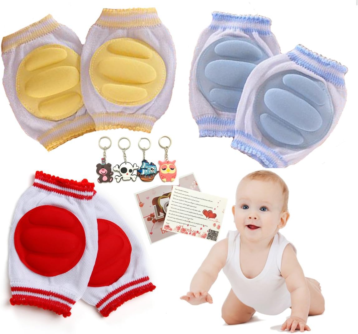 Fly-love 5pairs Breathable Adjustable Elastic Infant Toddler Baby Kneepads Knee Elbow Pads Crawling Safety Protector